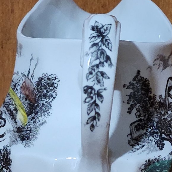 Staffordshire Yorkshire Multicolor Ironstone Creamer English farm 10oz - Picture 3 of 13